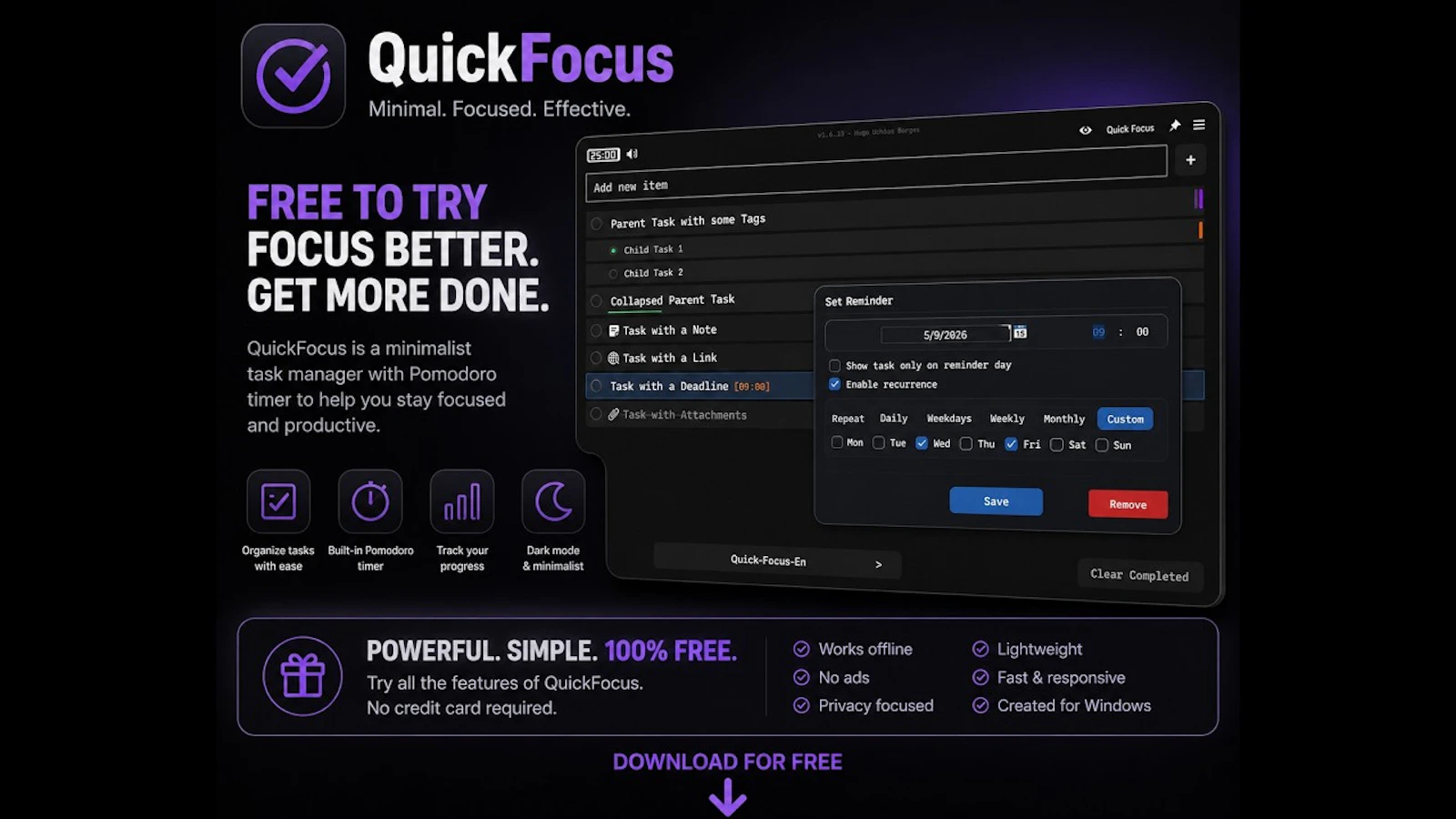 Quick Focus screenshot 1 (video preview)