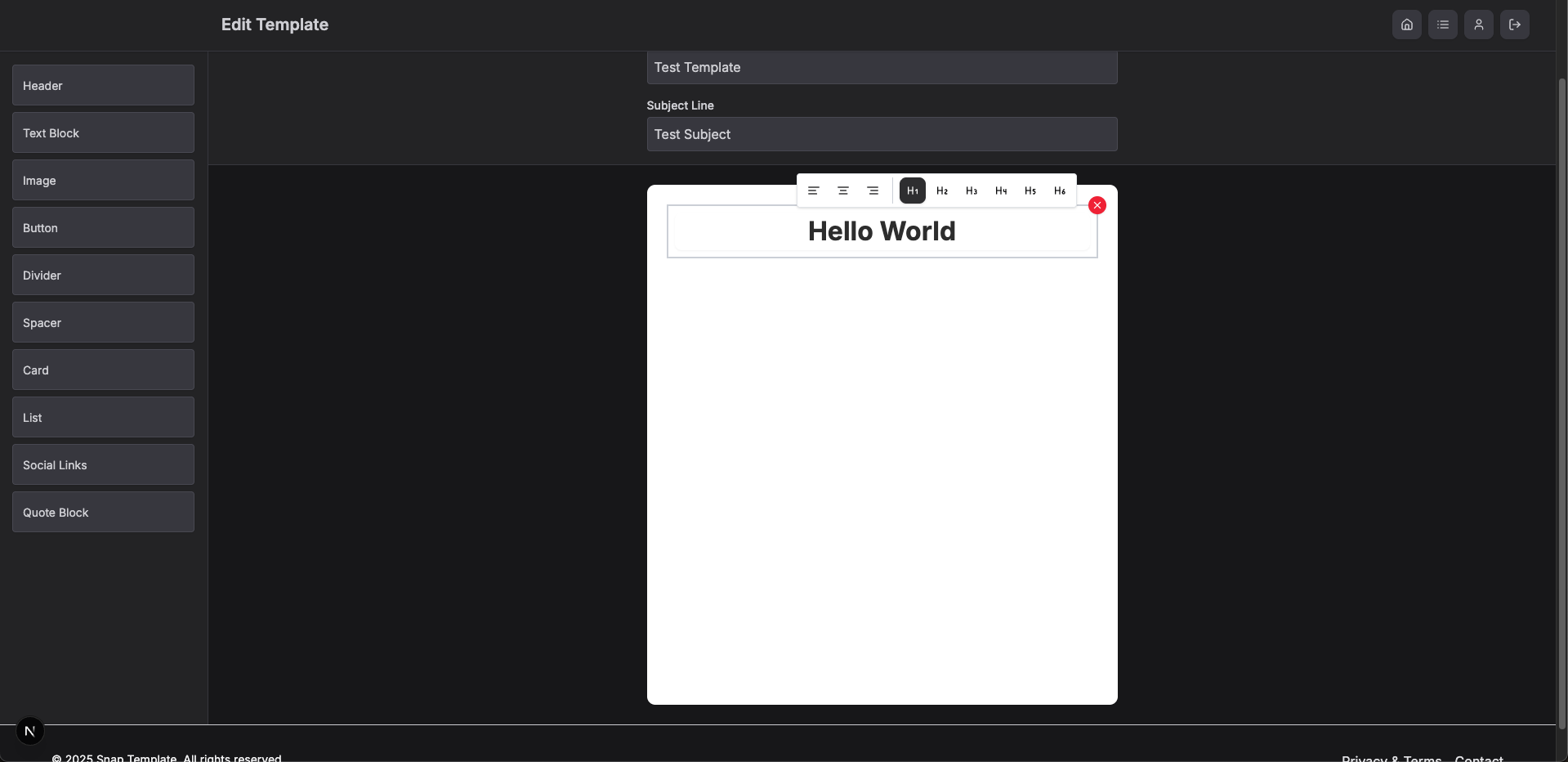 snaptemplate - 電子メールテンプレートビルダーをドラッグアンドドロップしますメディア3