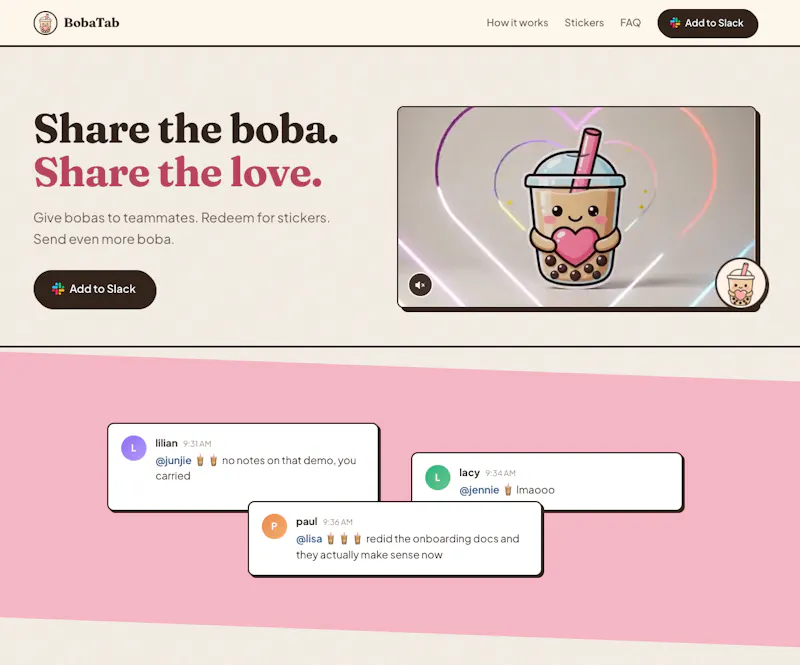 BobaTab. Share the boba. Share the love. screenshot 1