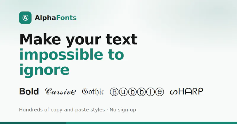 AlphaFonts screenshot 1