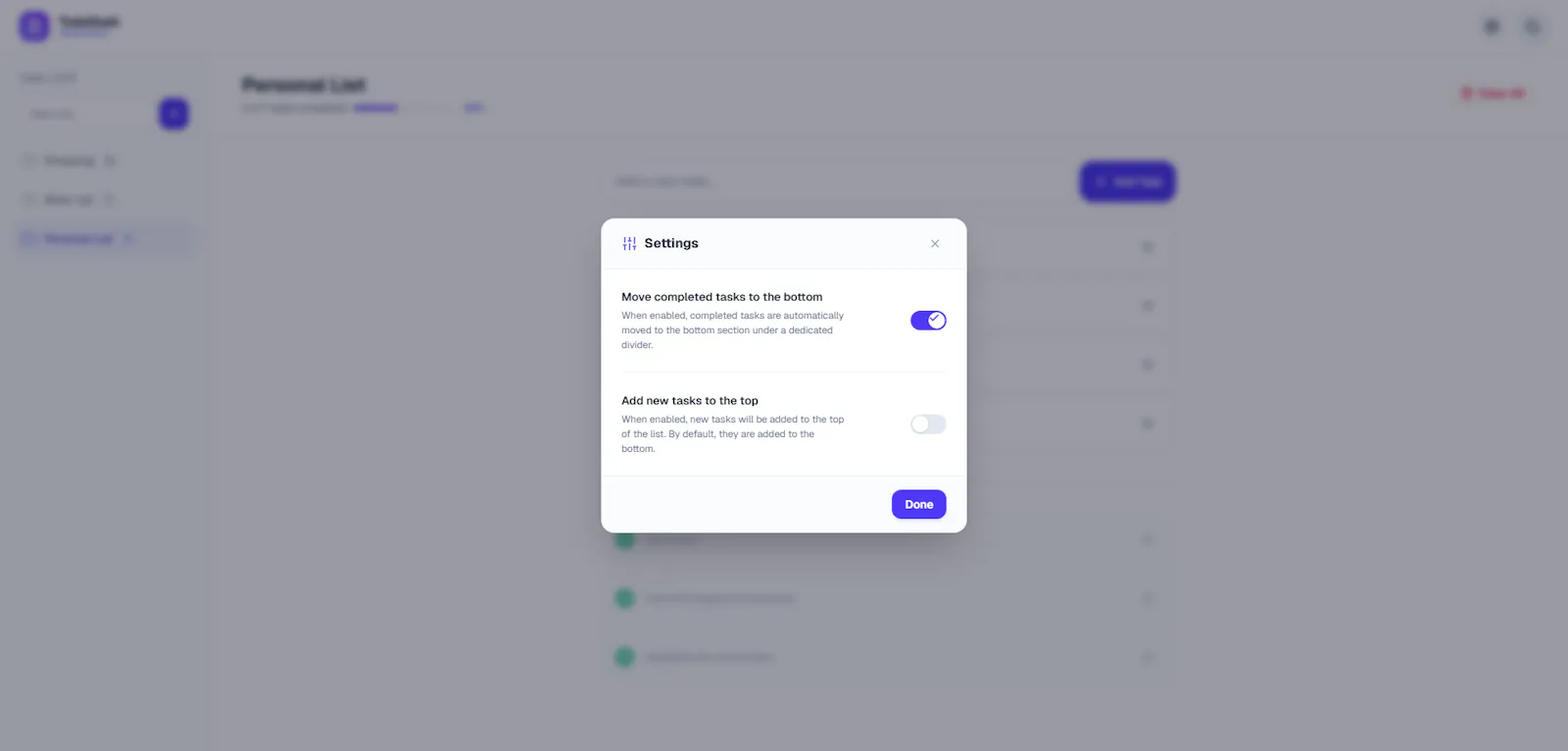 TodoDash screenshot 2