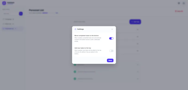 TodoDash screenshot 2