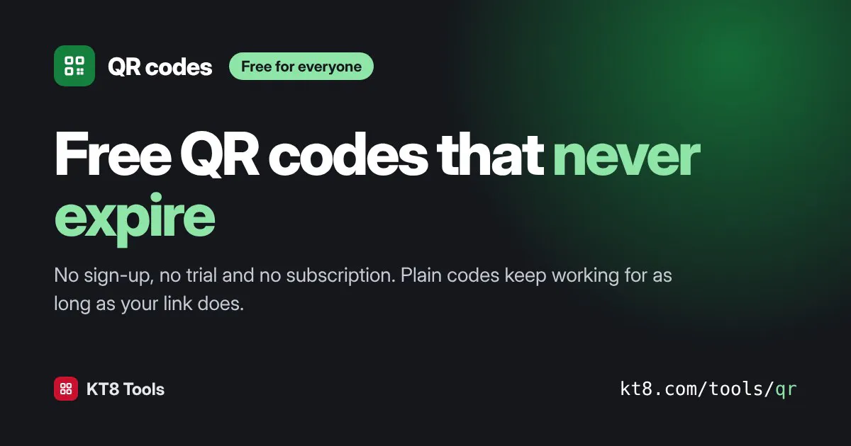 KT8 QR codes gallery image