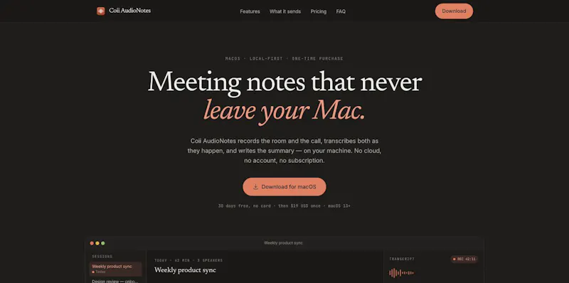 Coii AudioNotes screenshot 1