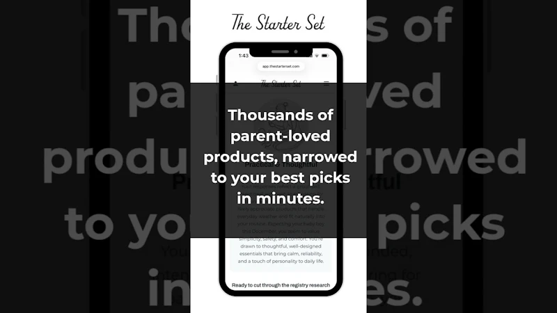 The Starter Set | AI Baby Registry Help screenshot 1 (video preview)