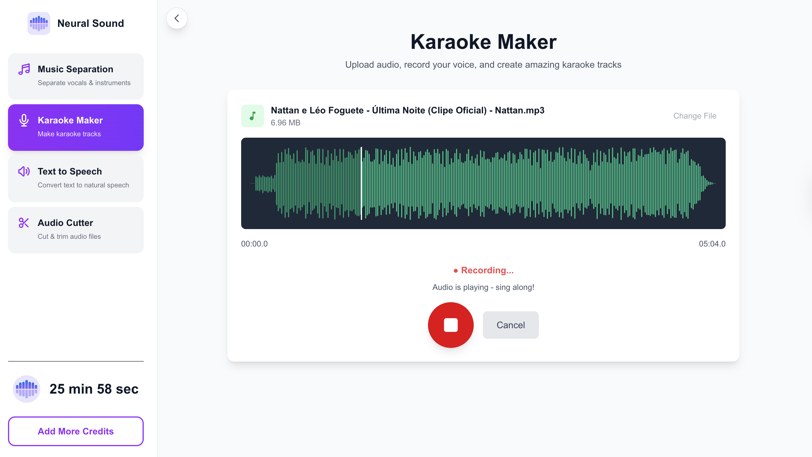 Neural Sound - Screenshot 2 showing product features and functionality