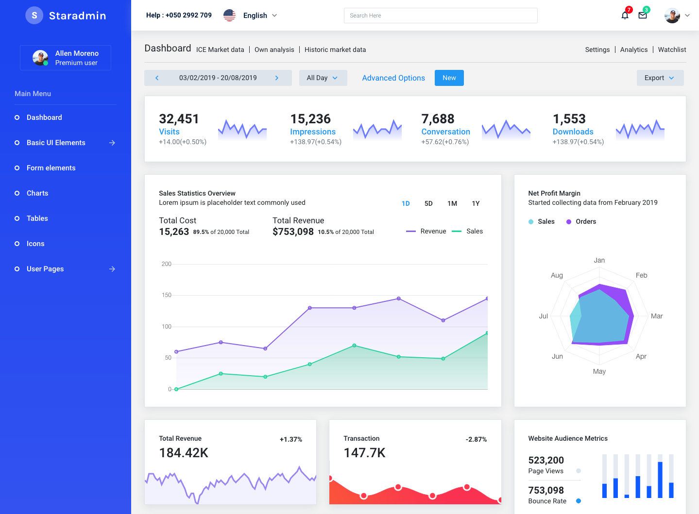StarAdmin gallery image