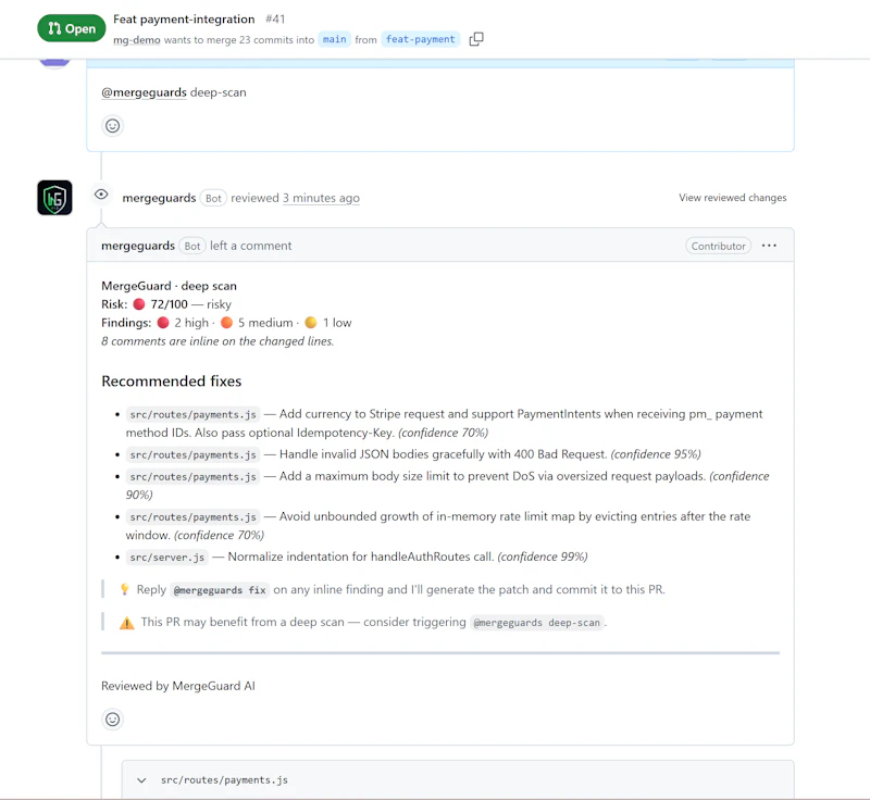 MergeGuard screenshot 4