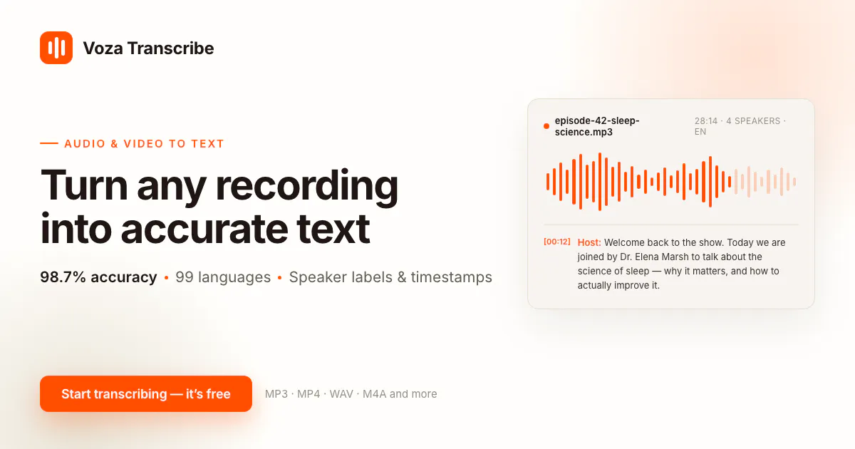 Voza Transcribe gallery image