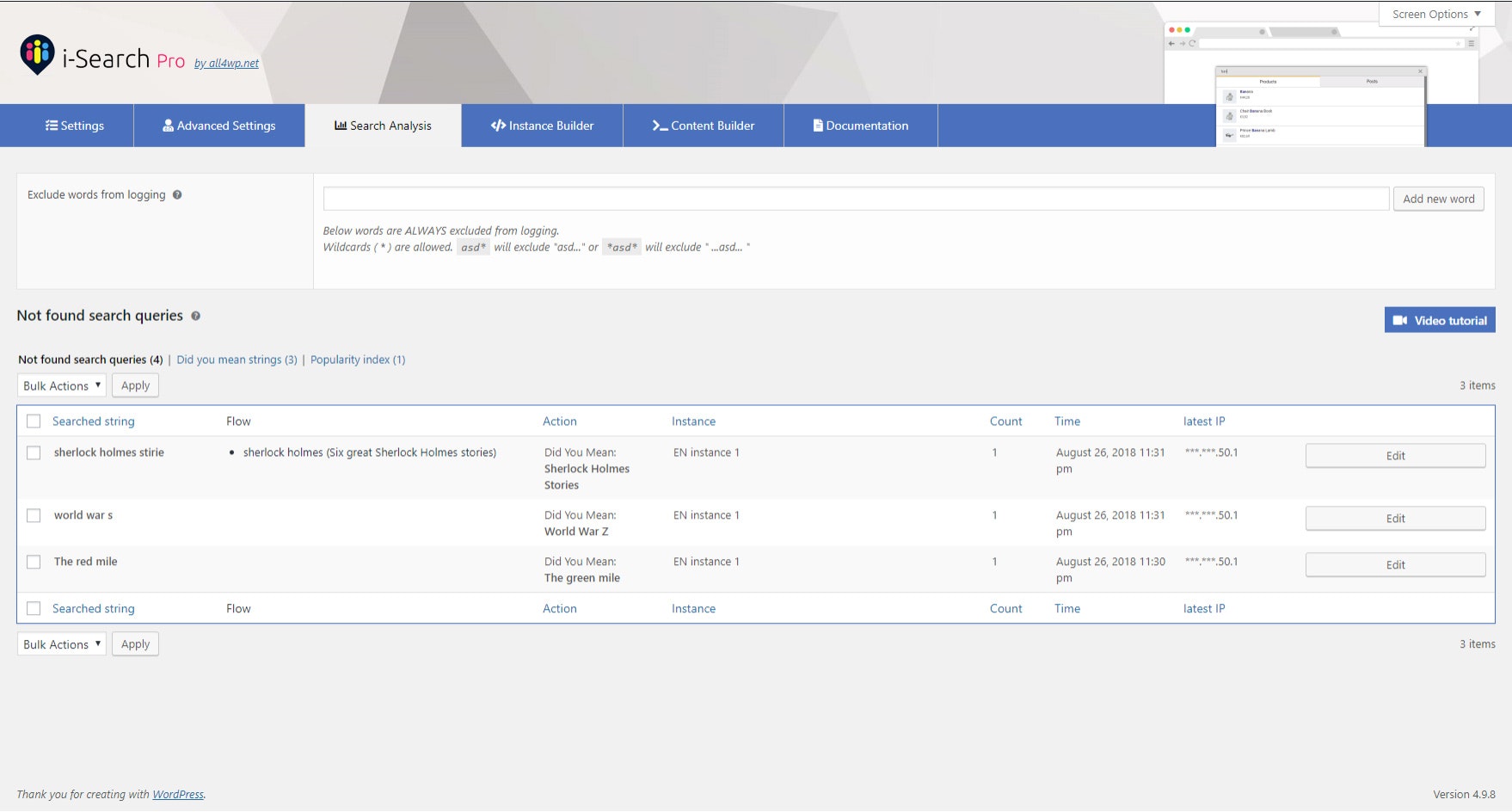 isearch pro for wordpress gallery image