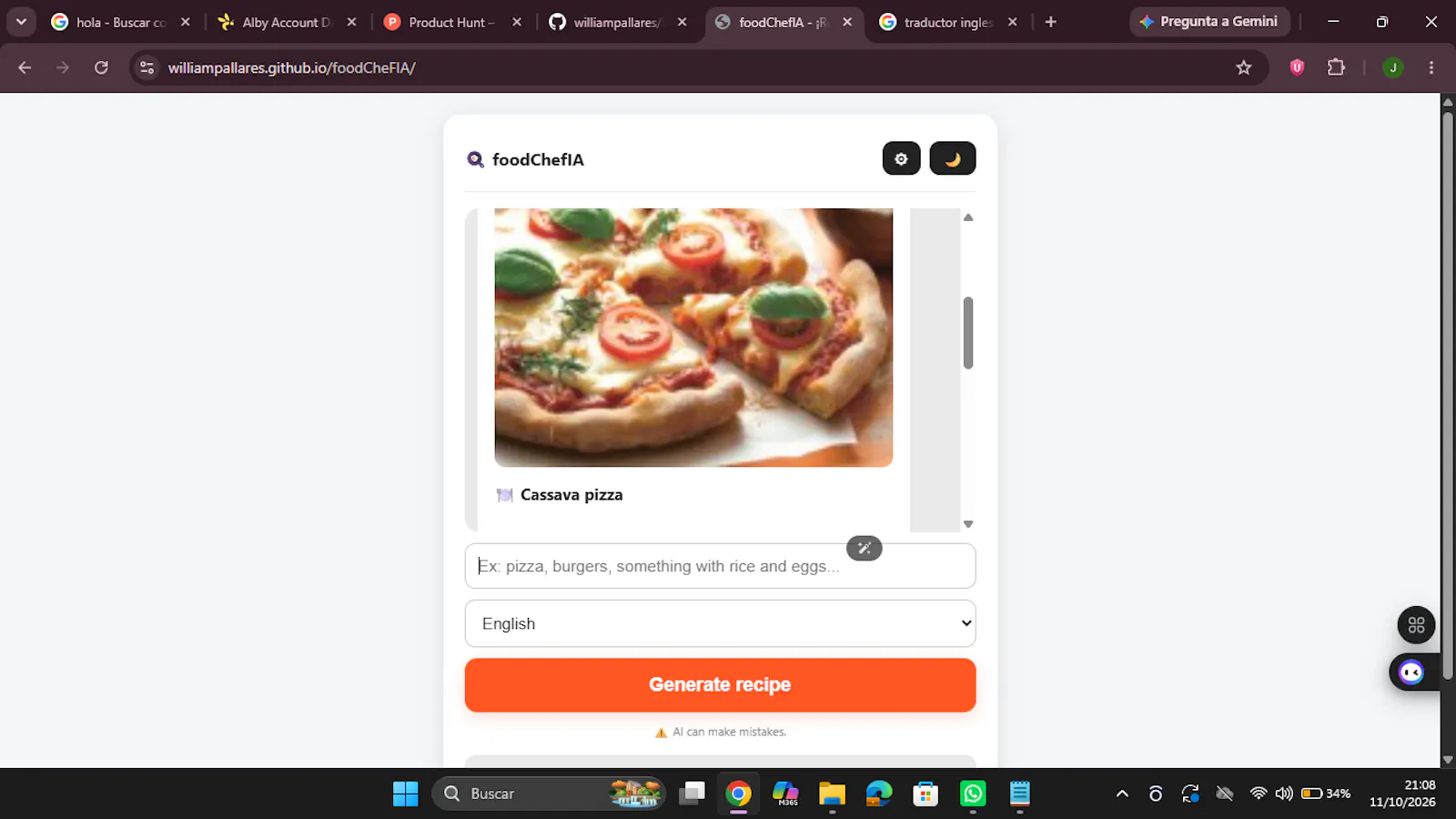foodChefIA screenshot 3