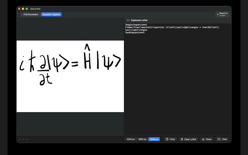 GhostTeX screenshot 2