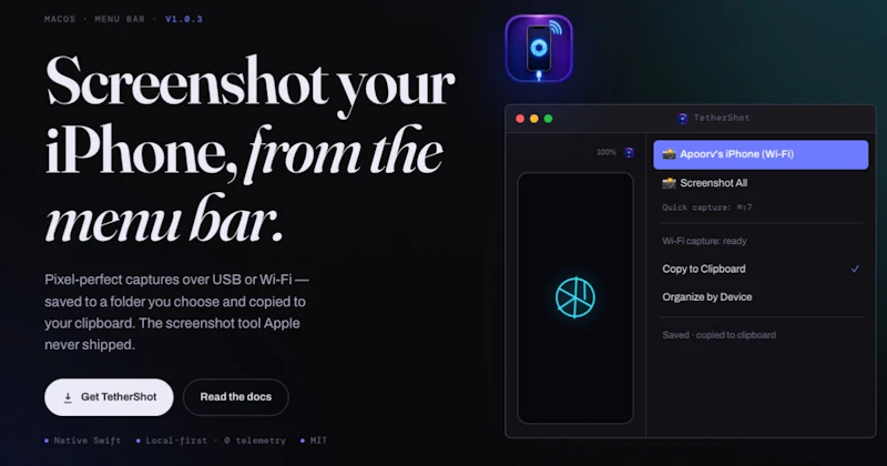 TetherShot screenshot 1