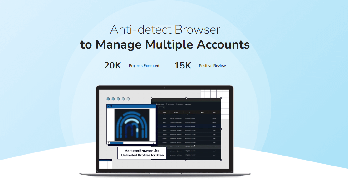 MarketerBrowser - An anti-detect browser can use to manage multiple accounts. media 2