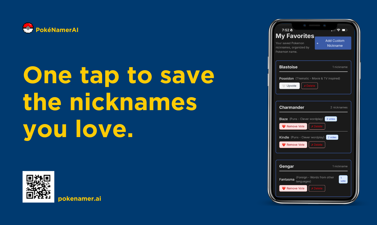 PokéNamerAI - Screenshot 3 showing product features and functionality