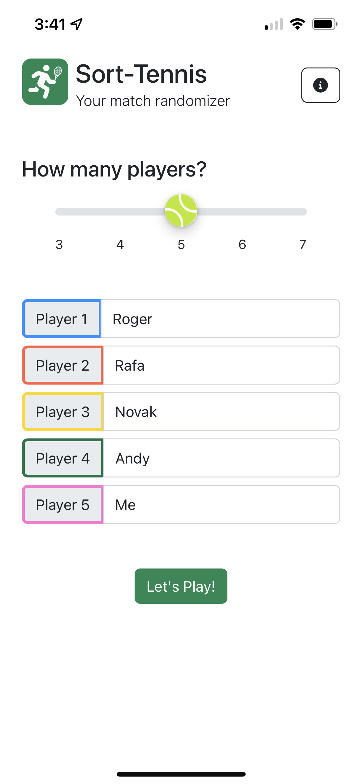 Media Sort-Tennis - Anda (tenis) perlawanan rawak. 2