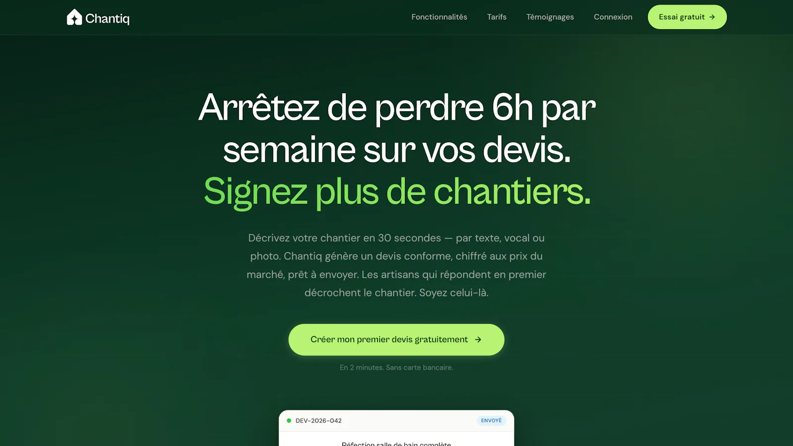 Chantiq screenshot 1