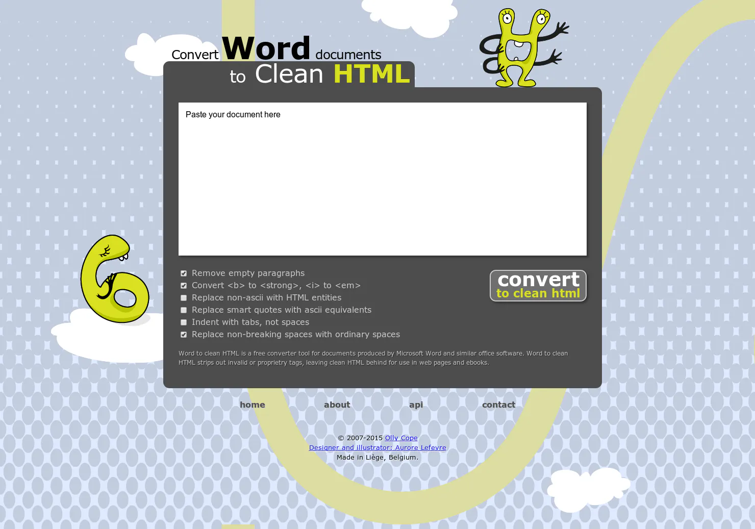 Word to clean HTML