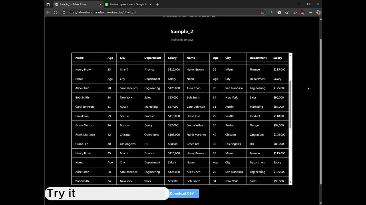 Table Share gallery image