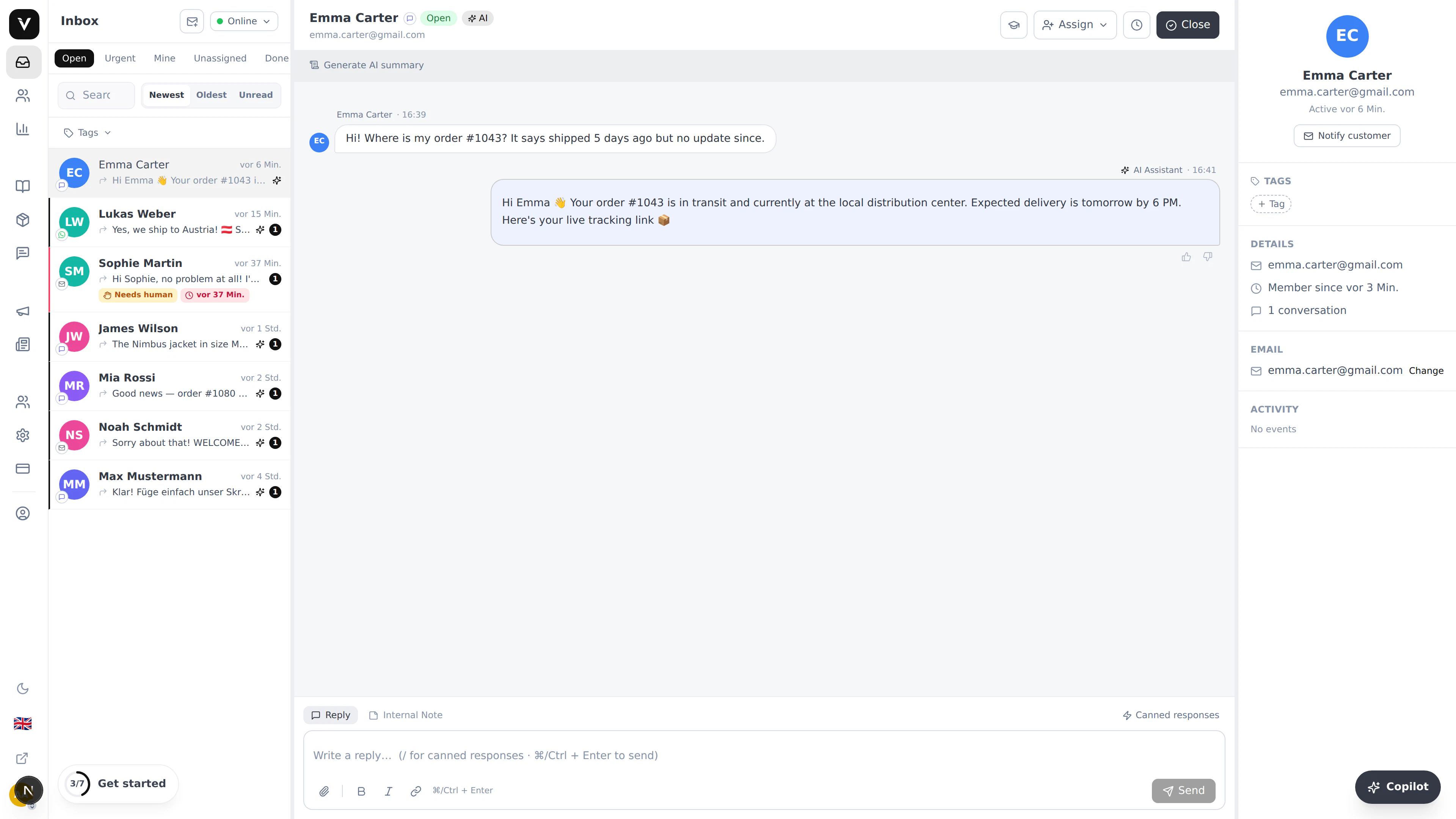 askVela – Live Chat & AI Support 截图 3