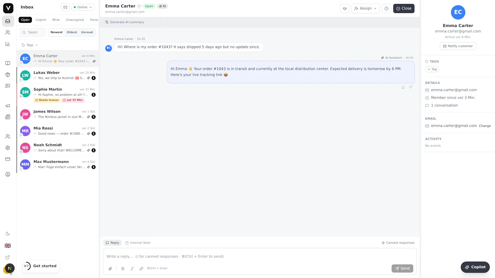 askVela – Live Chat & AI Support screenshot 3
