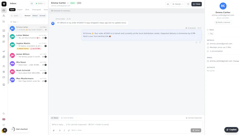 askVela – Live Chat & AI Support screenshot 3