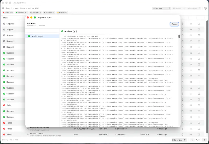 ManifoldCI — Pipelines Monitor for Mac  screenshot 4