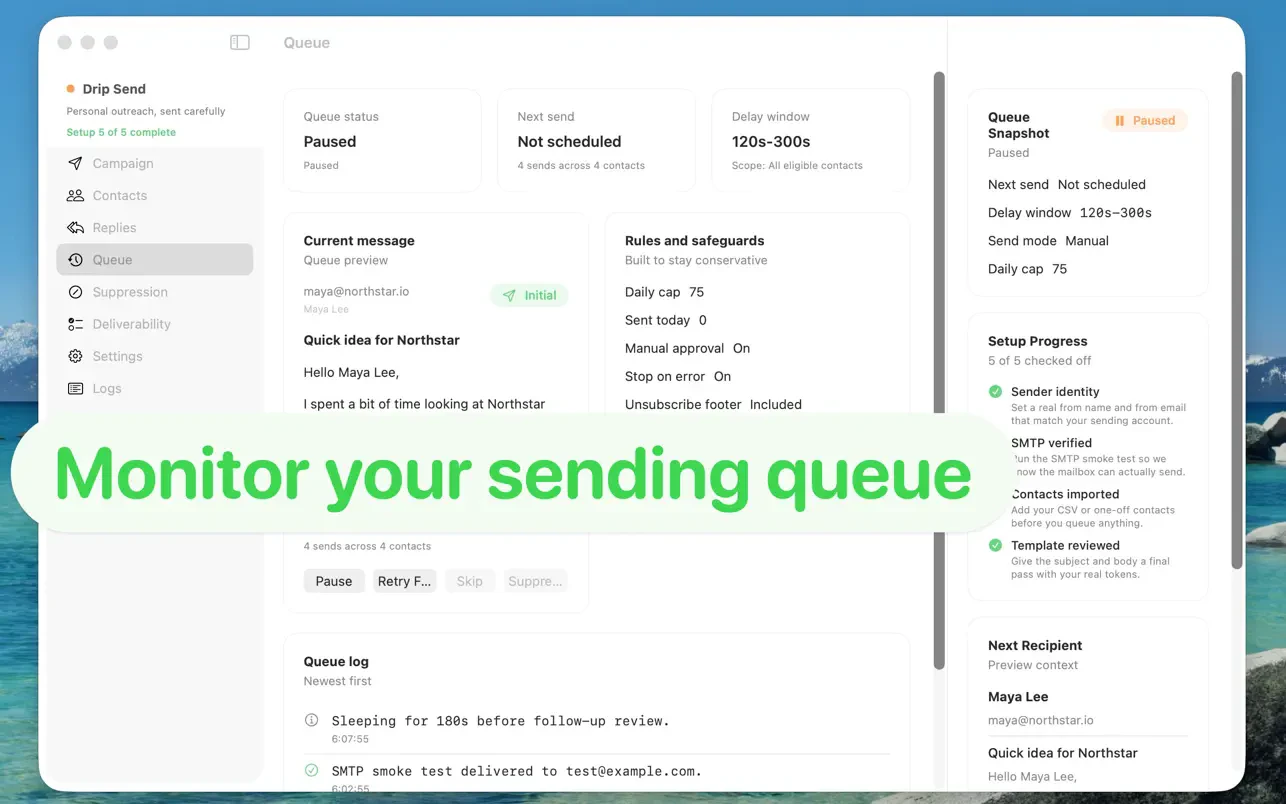 Drip Send screenshot 4