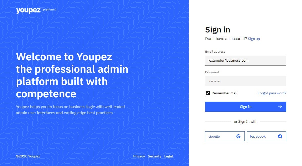 Youpez Admin UI with Angular gallery image
