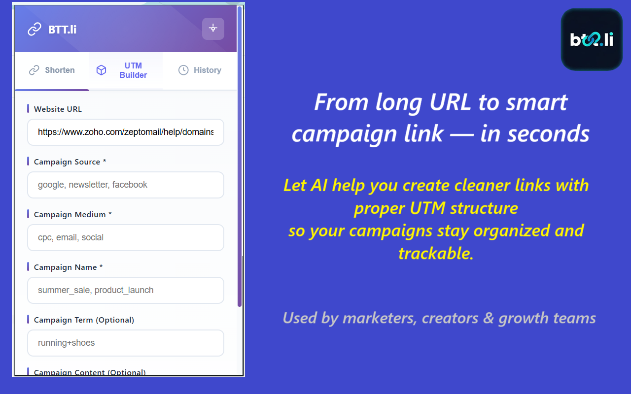 BTT.li - Screenshot 3 showing product features and functionality