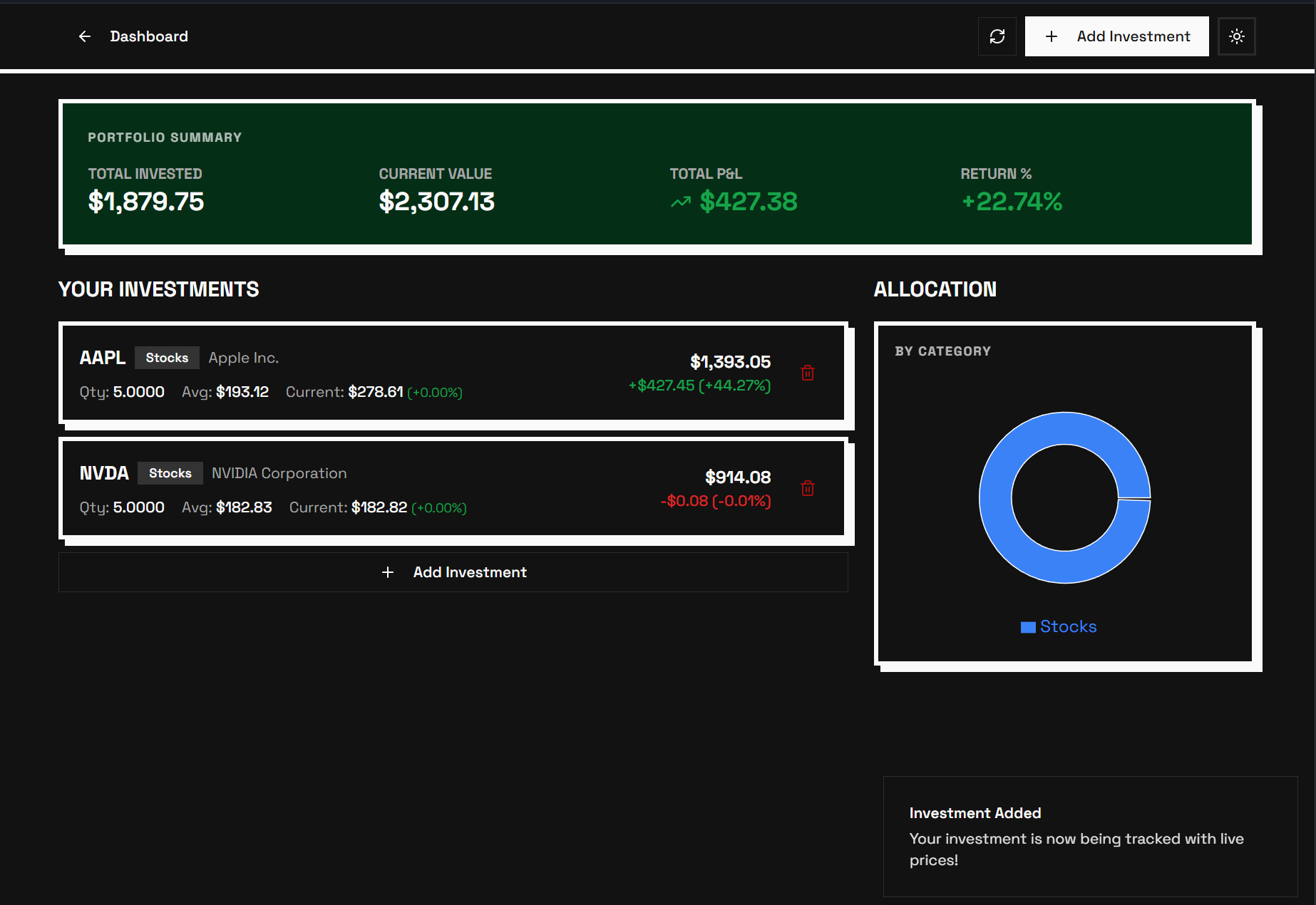BrutalFinance - Main product screenshot demonstrating key features and user interface
