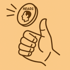 flipcoinflip.com - Product Hunt launch logo and brand identity