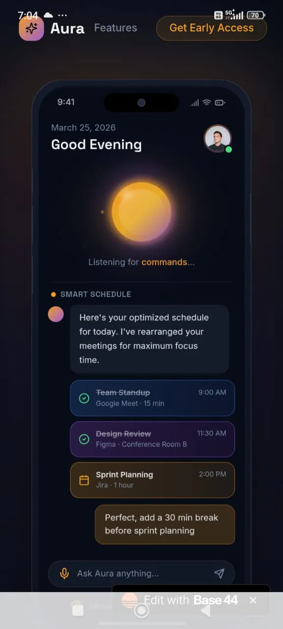 Aura product banner