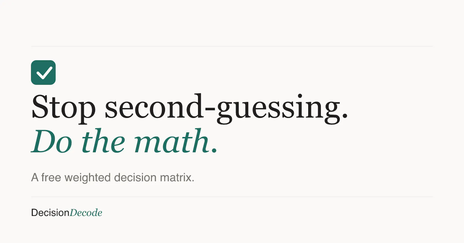 DecisionDecode screenshot 1