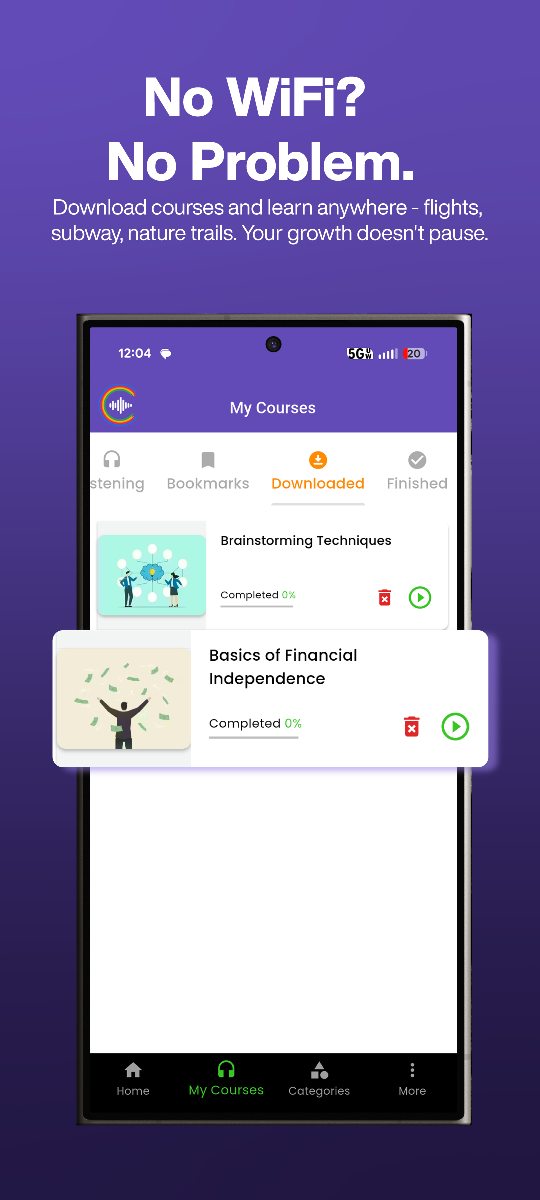 CourseCast Audio Learning App gallery image