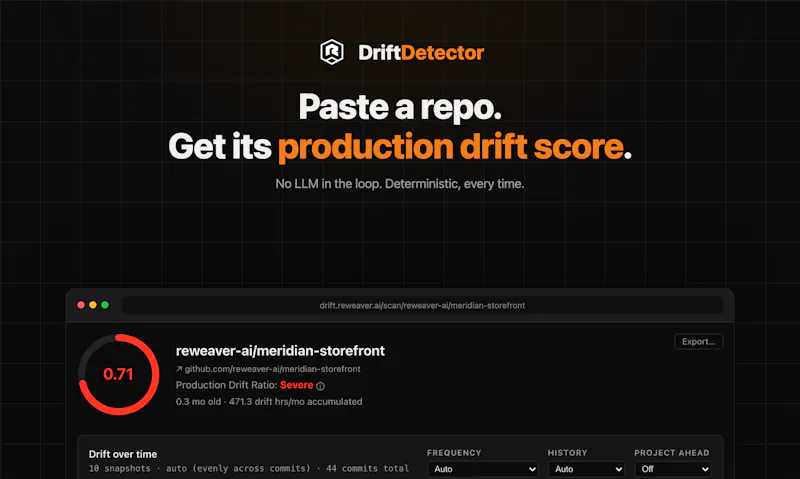 ReWeaver AI DriftDetector screenshot 2
