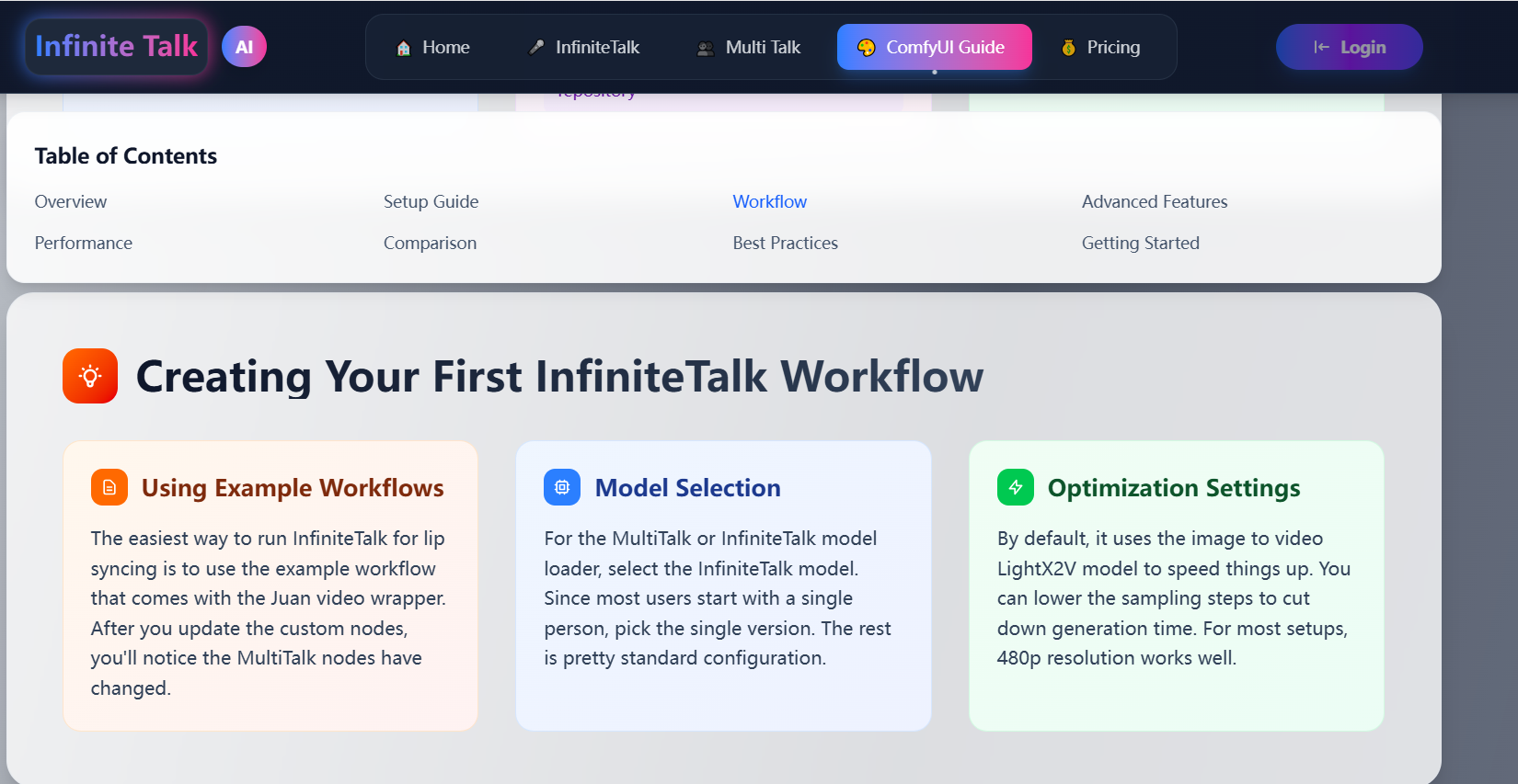 InfiniteTalk AI - Audio-Driven Video - Screenshot 3 showing product features and functionality