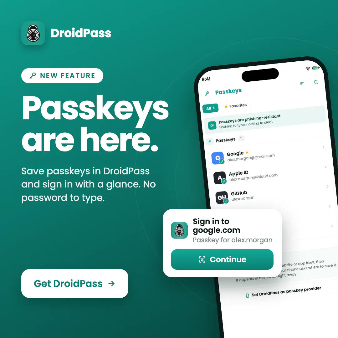 DroidPass Password Manager screenshot 2