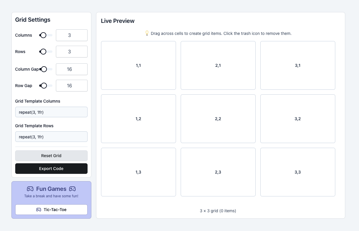 css grid generator gallery image
