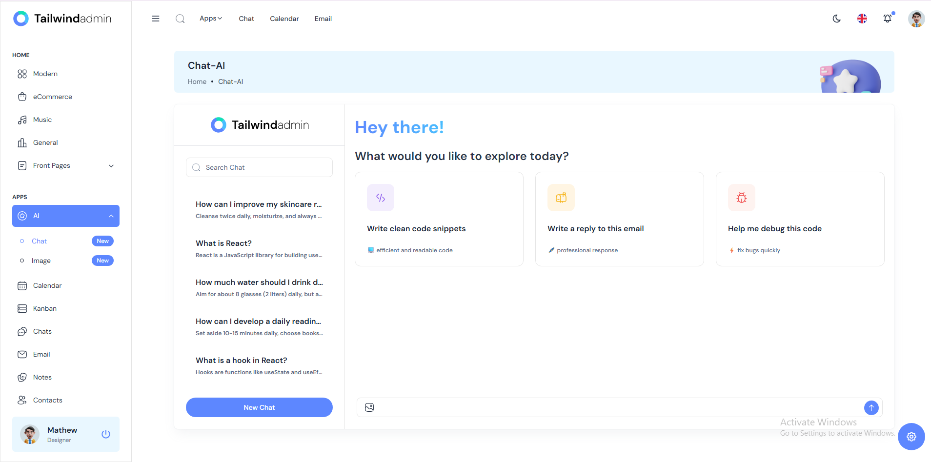 Tailwindadmin gallery image