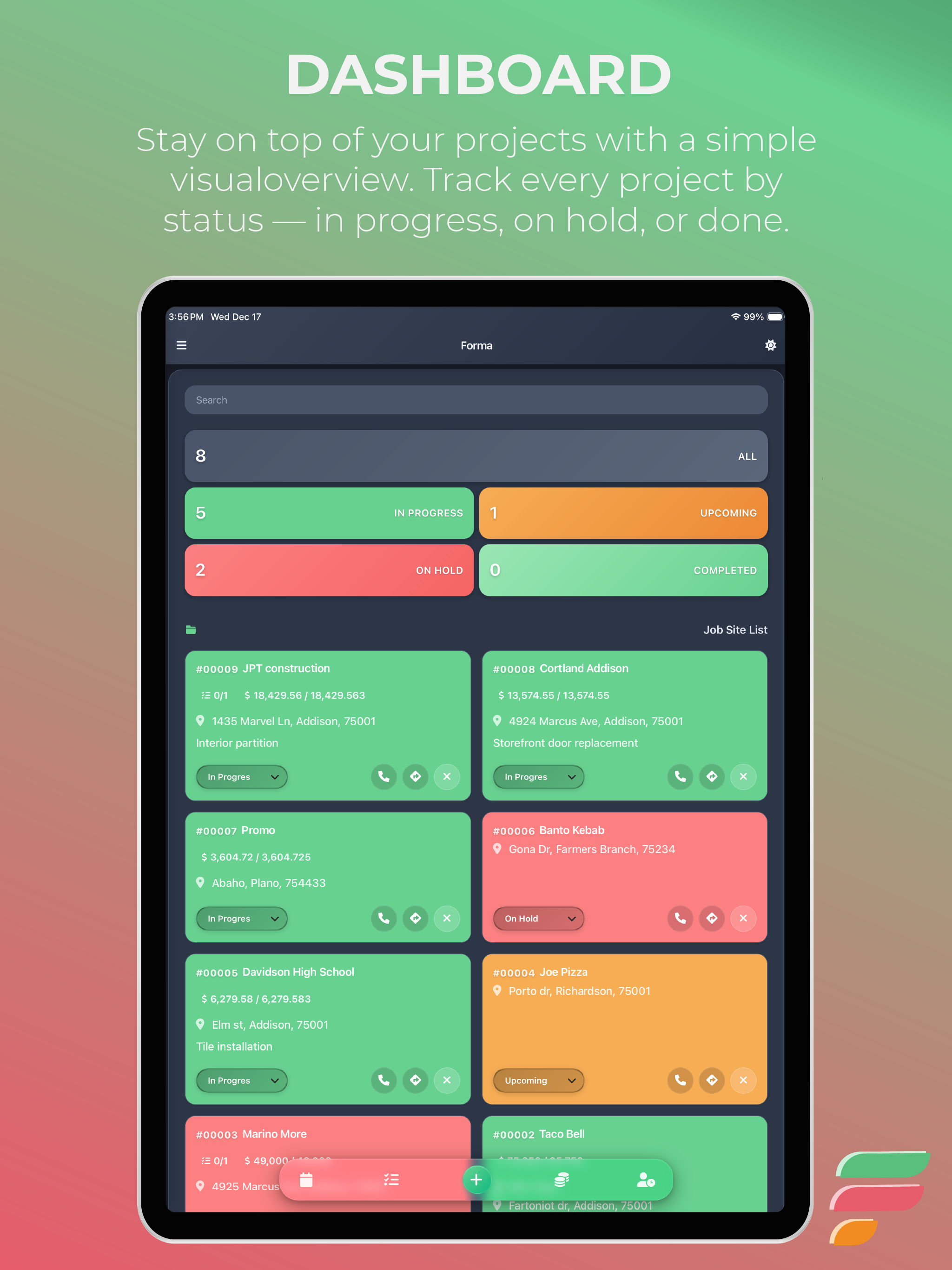 FORMA - Main product screenshot demonstrating key features and user interface