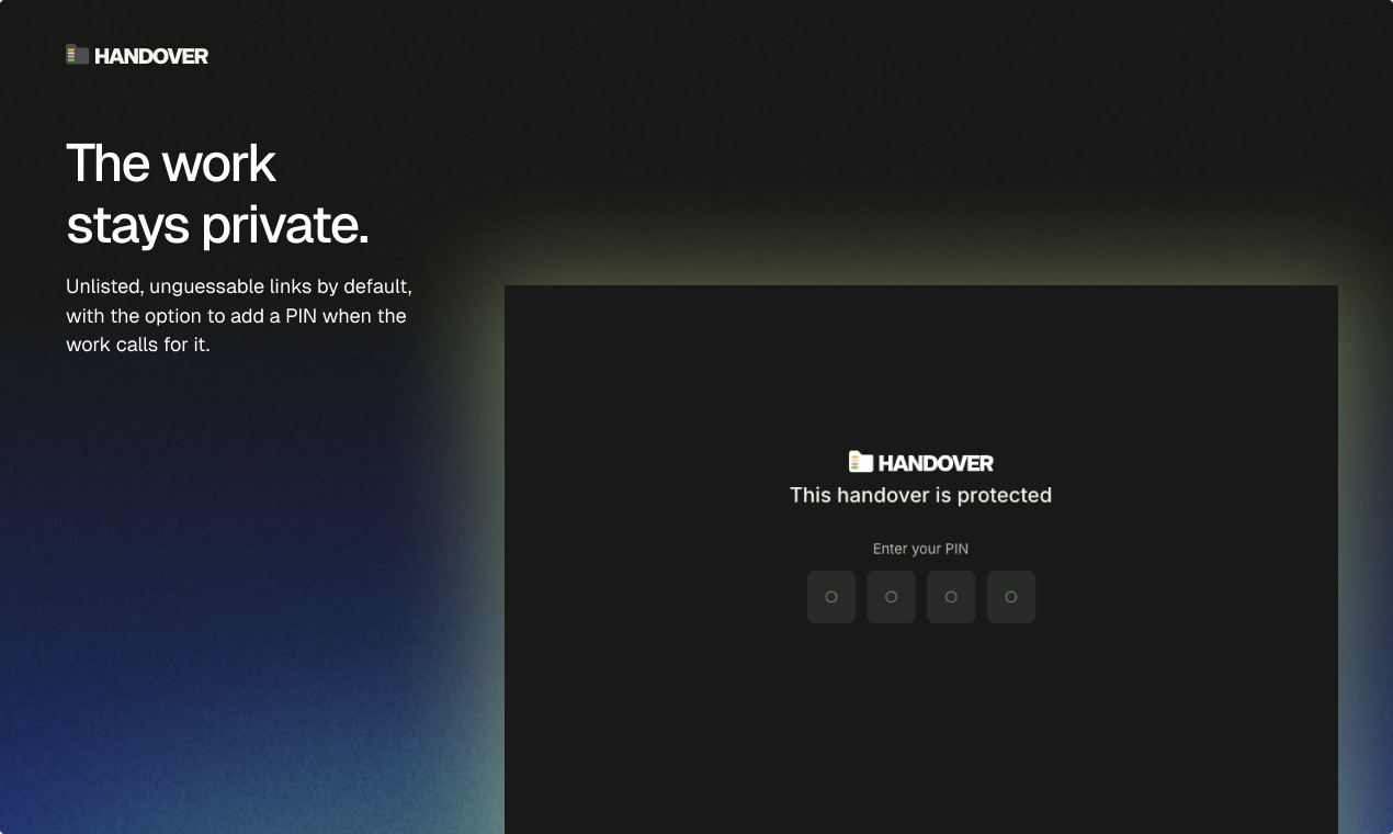 Handover gallery image