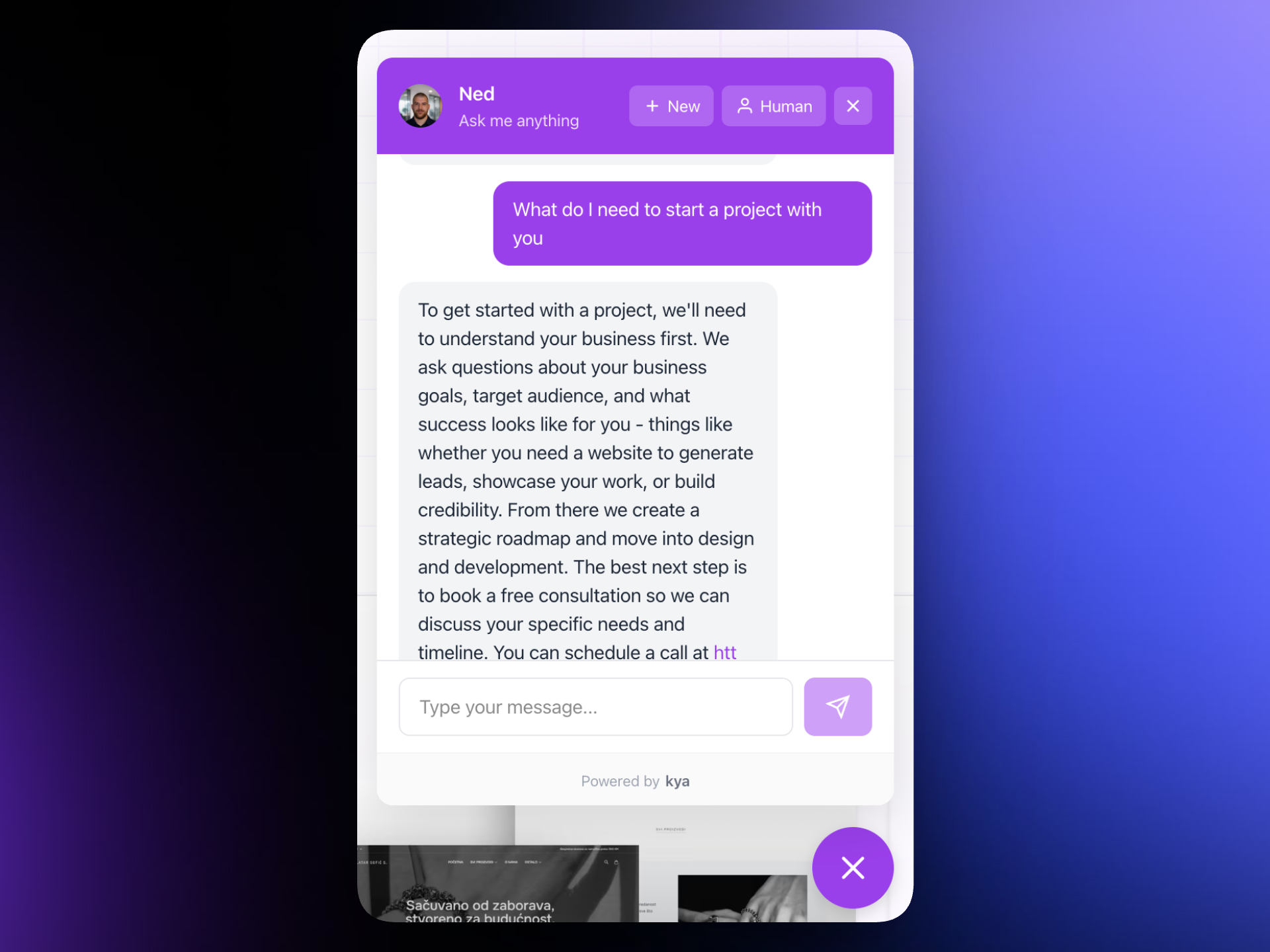 Kya - Main product screenshot demonstrating key features and user interface