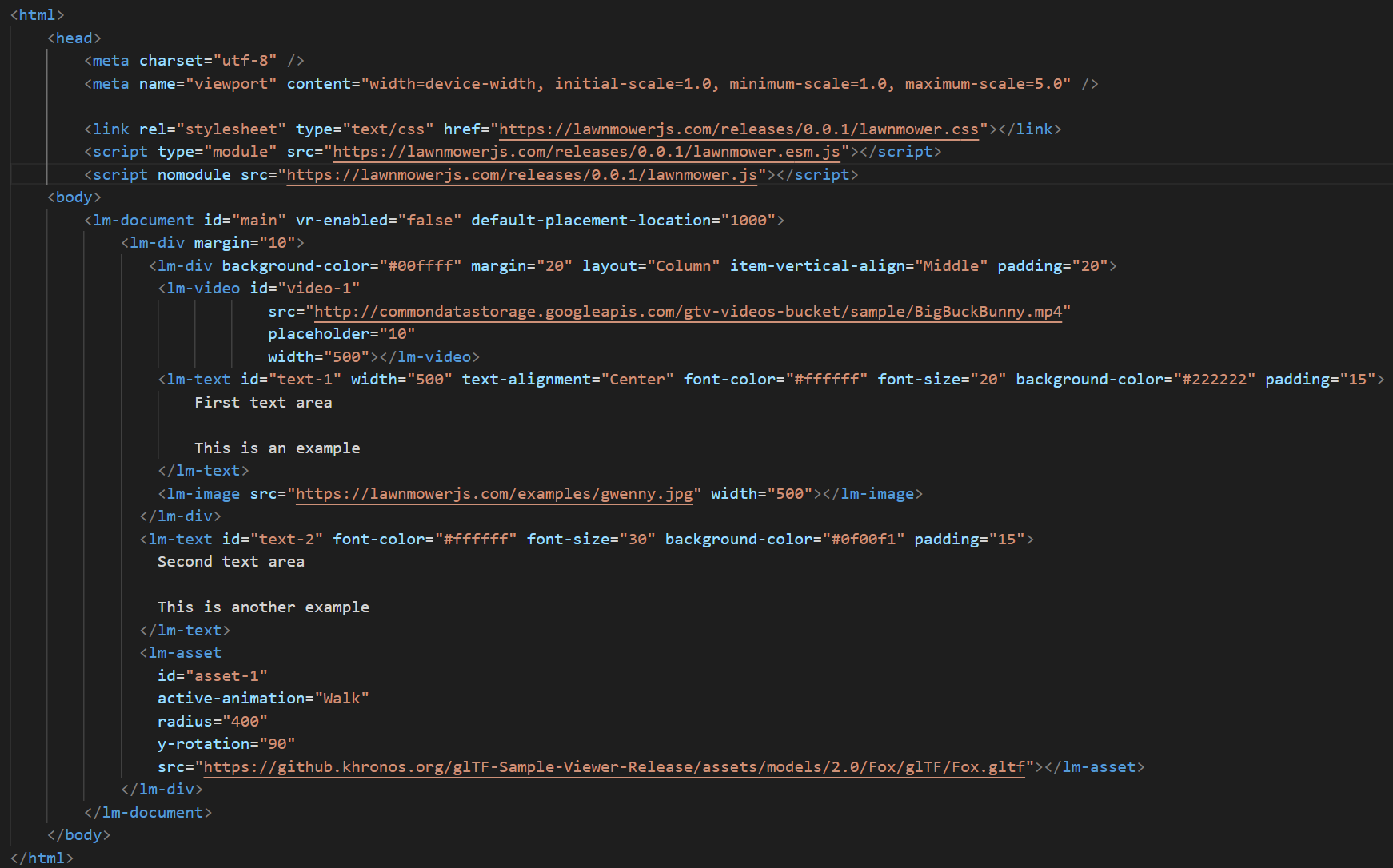 وسائط جزازة العشب - مكتبة مكون ويب لإنشاء مواقع ويب VR باستخدام HTML 5