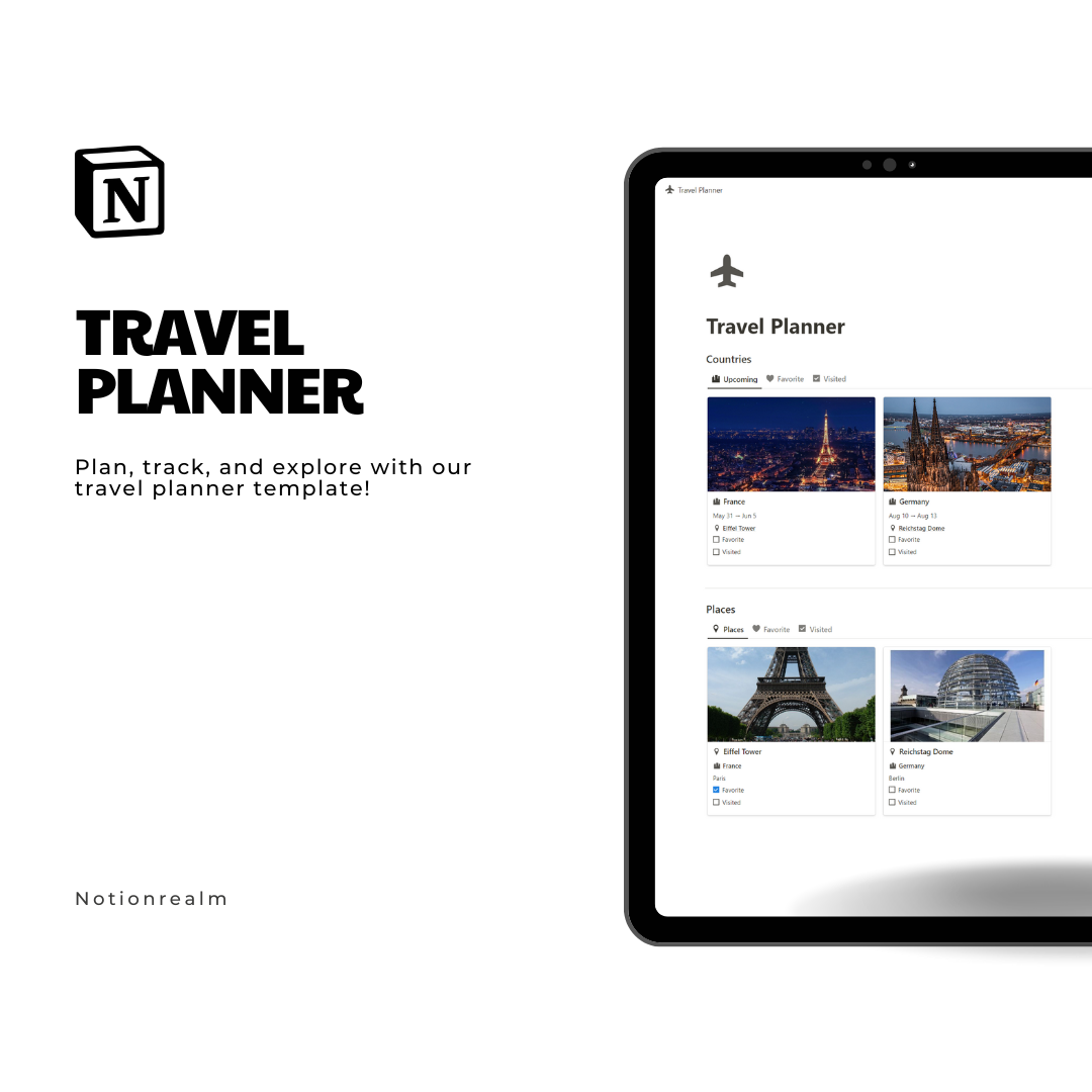 Notion Travel Planner gallery image