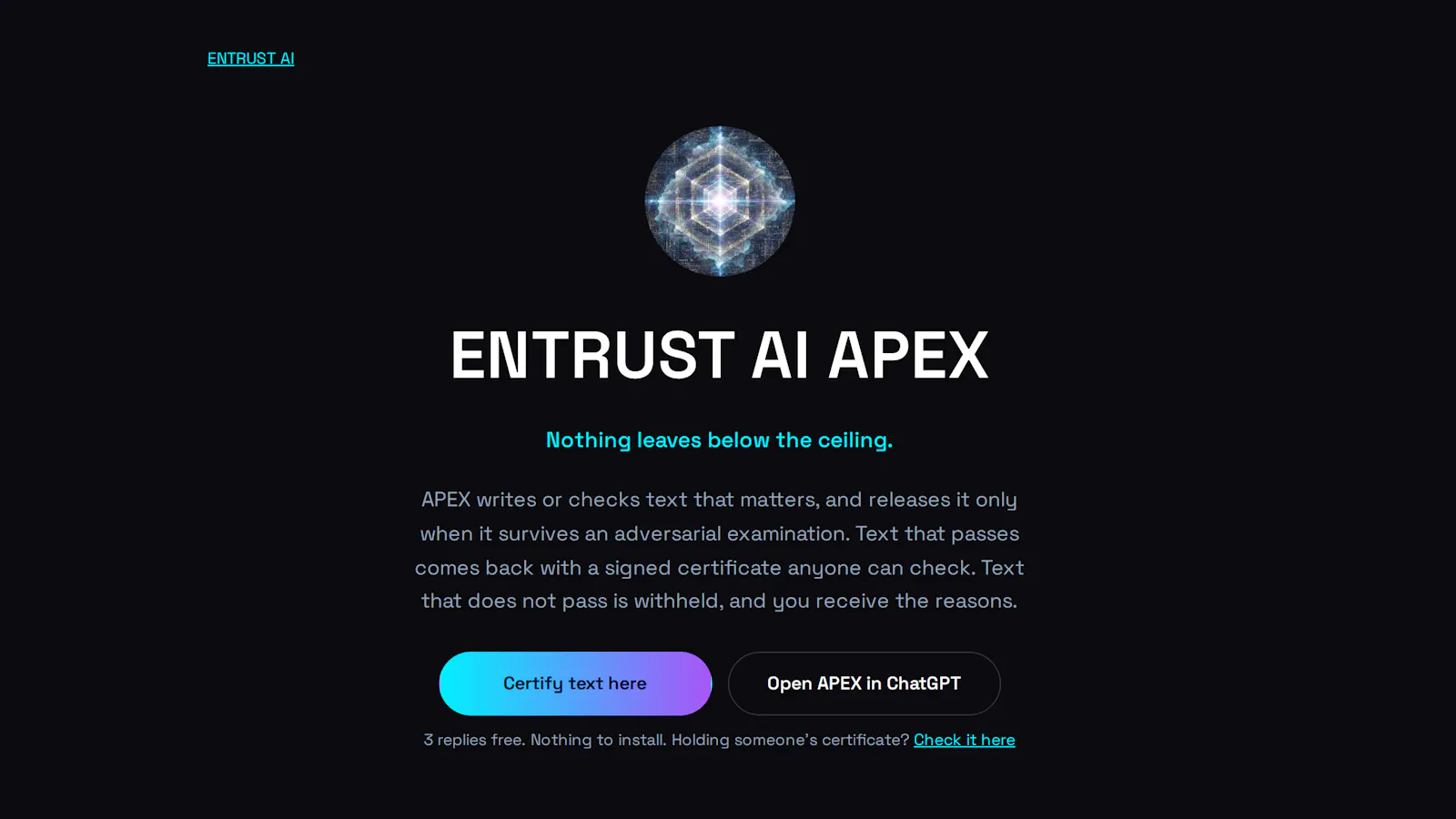 ENTRUST AI APEX screenshot 3