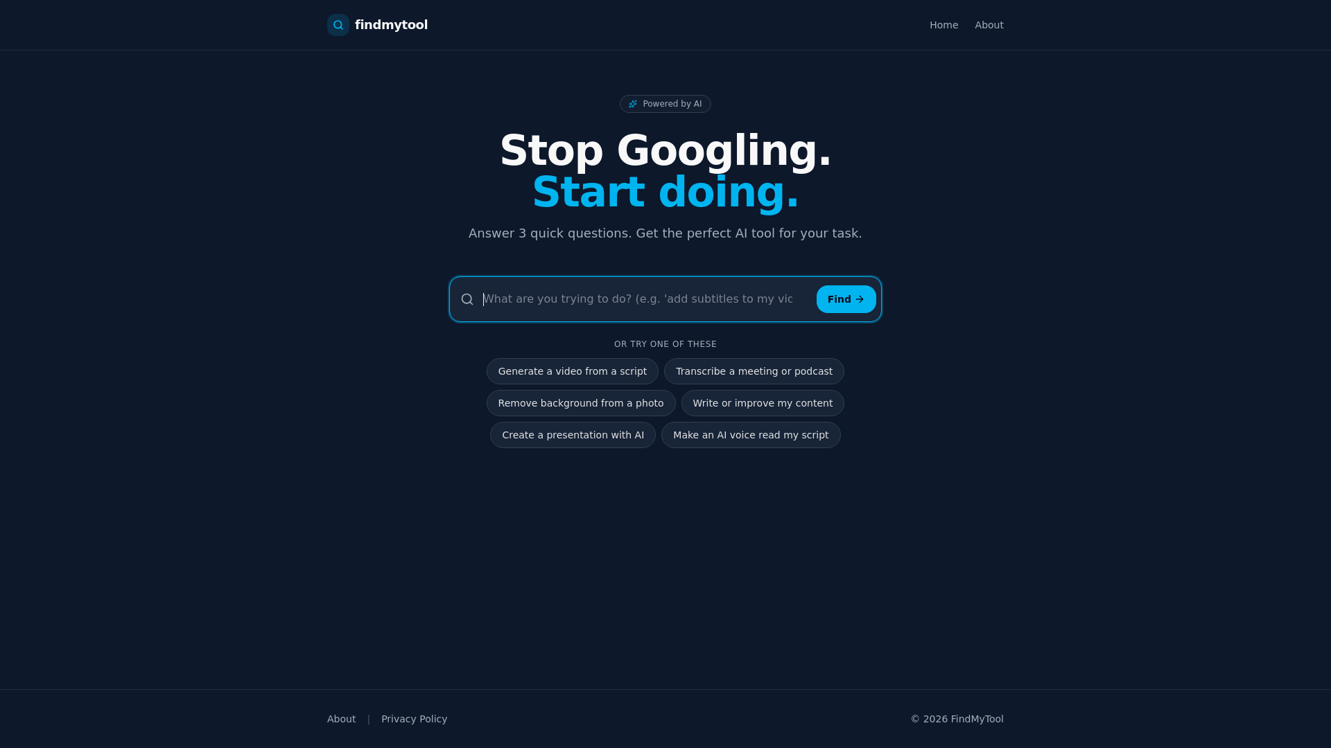 FindMyTool — Stop Googling. Start doing. gallery image