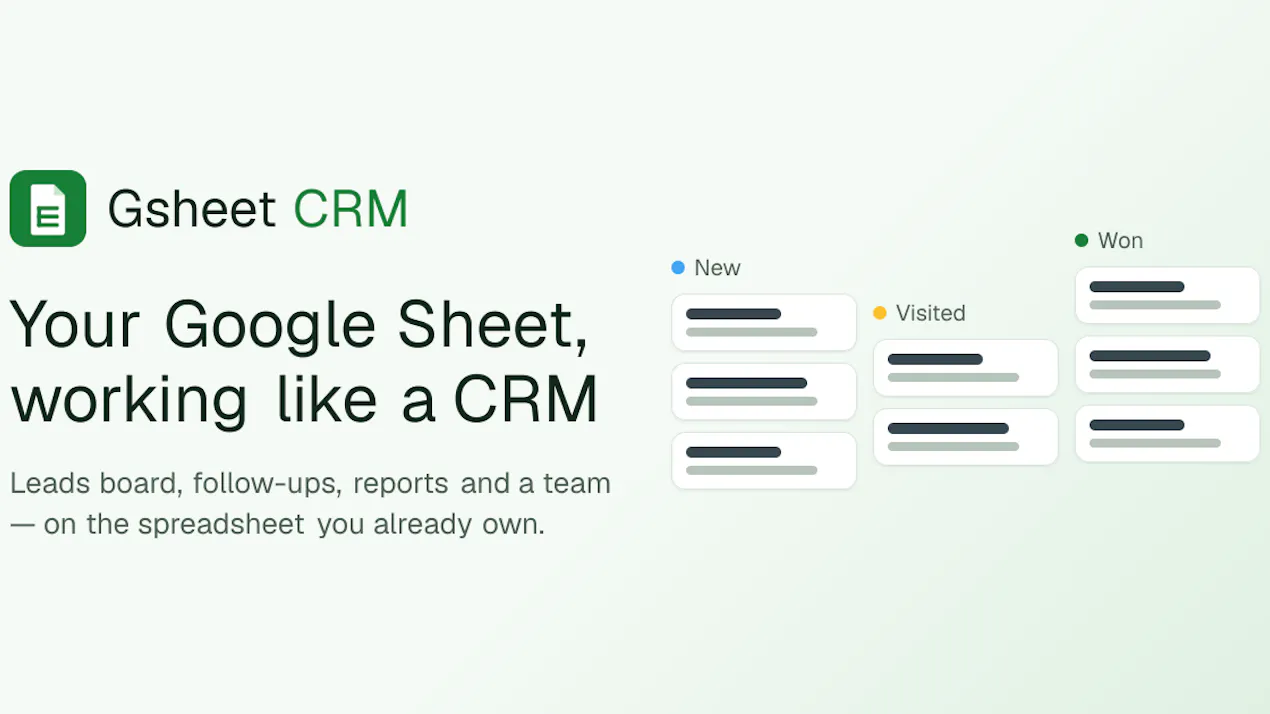 Gsheet CRM product