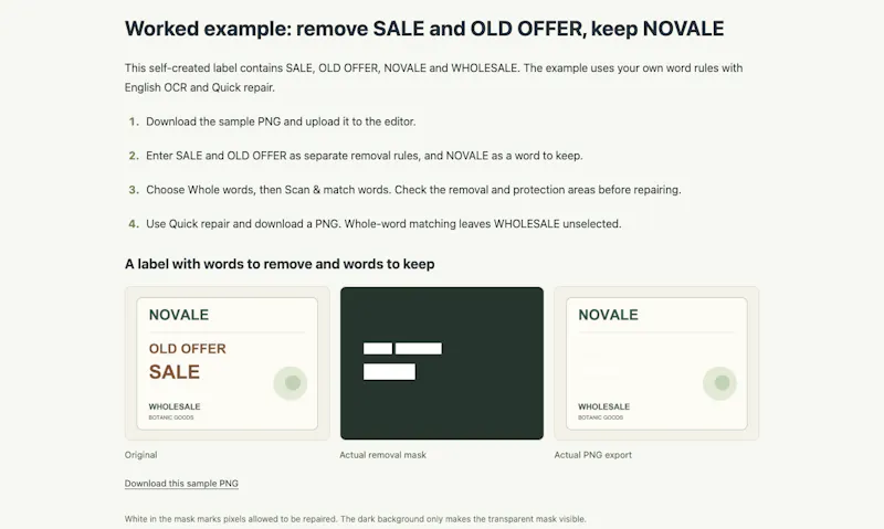 TextWiper screenshot 2