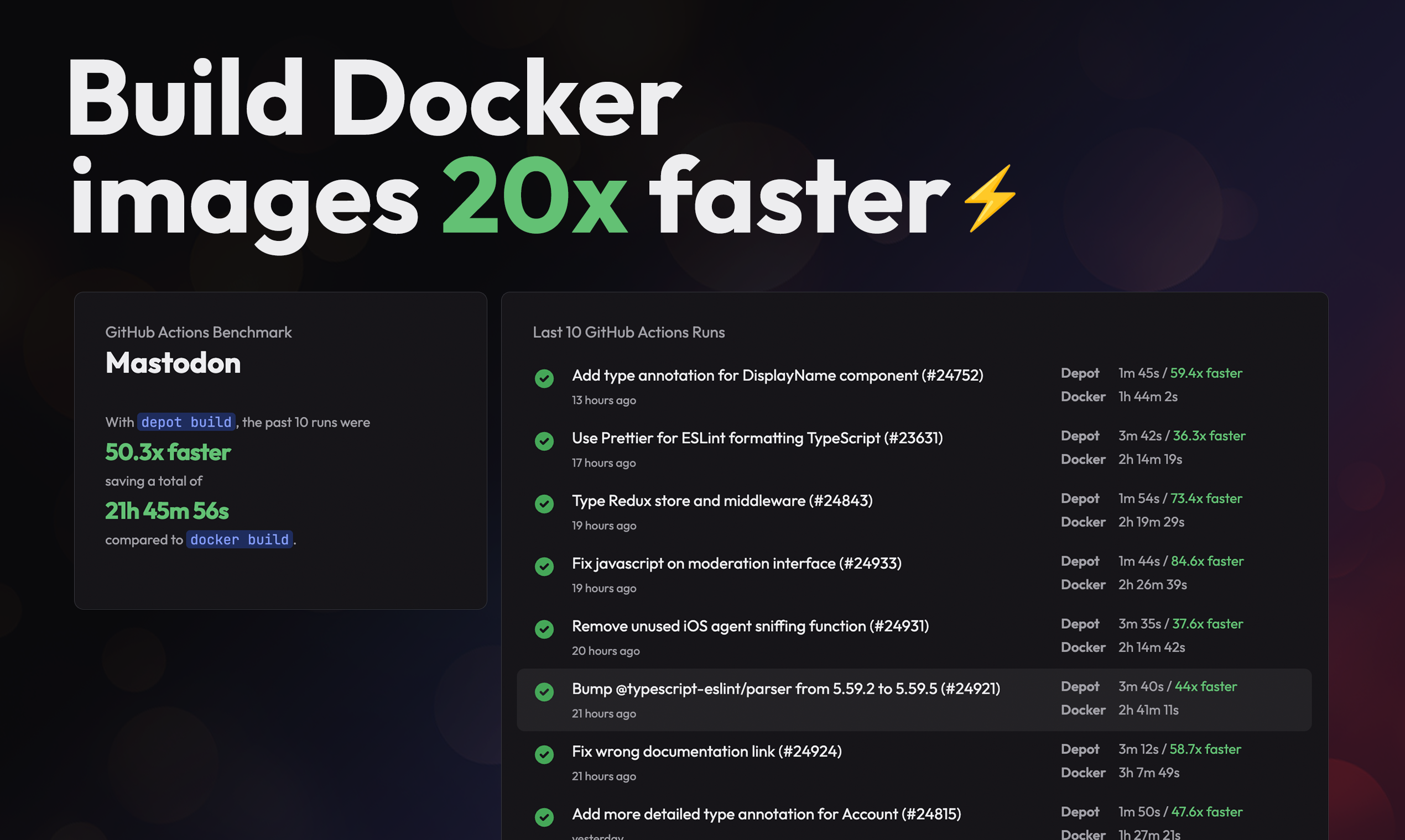 startuptile Depot-Build Docker containers up to 20x faster